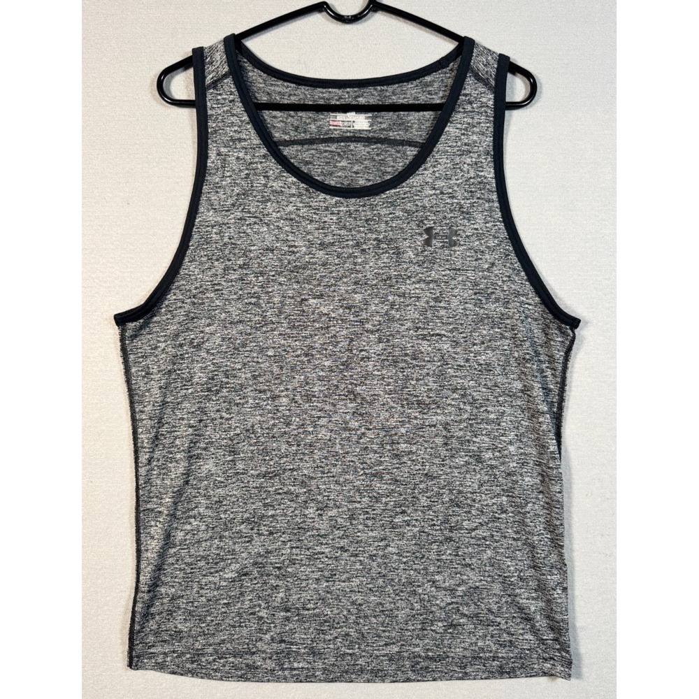 Under Armour Men's Heat Gear Turned up Tank Top  - Gray - Size L